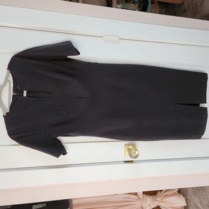 White House Black Market Black MIDI Elbow Length Sleeves Pencil Dress 14 Career